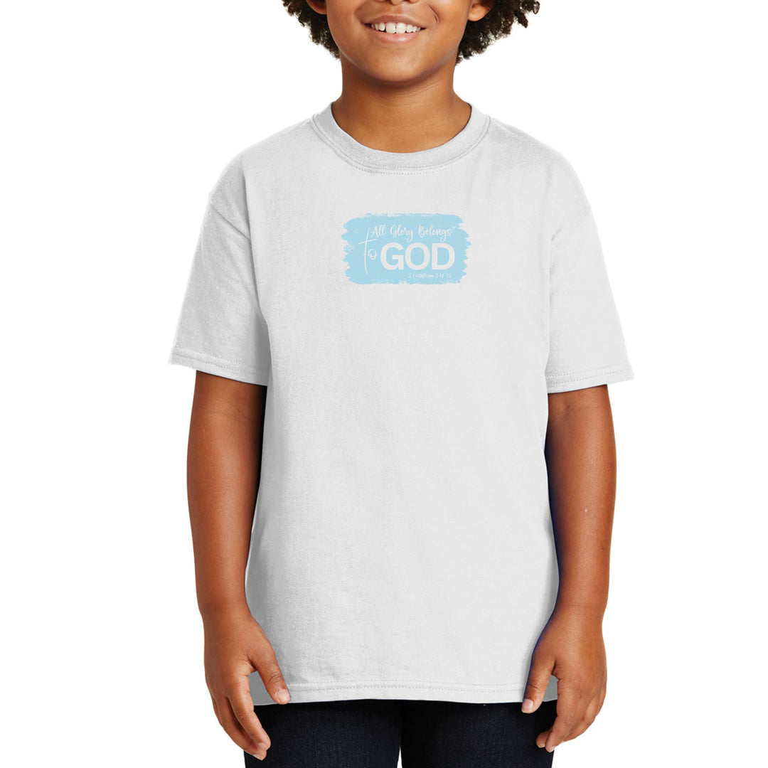 Youth Short Sleeve Graphic T-shirt All Glory Belongs to God Light - Youth