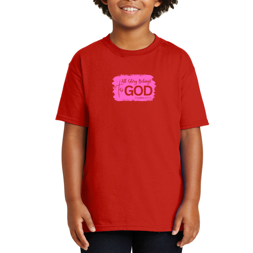 Youth Short Sleeve Graphic T-shirt All Glory Belongs To God - Youth | T-Shirts