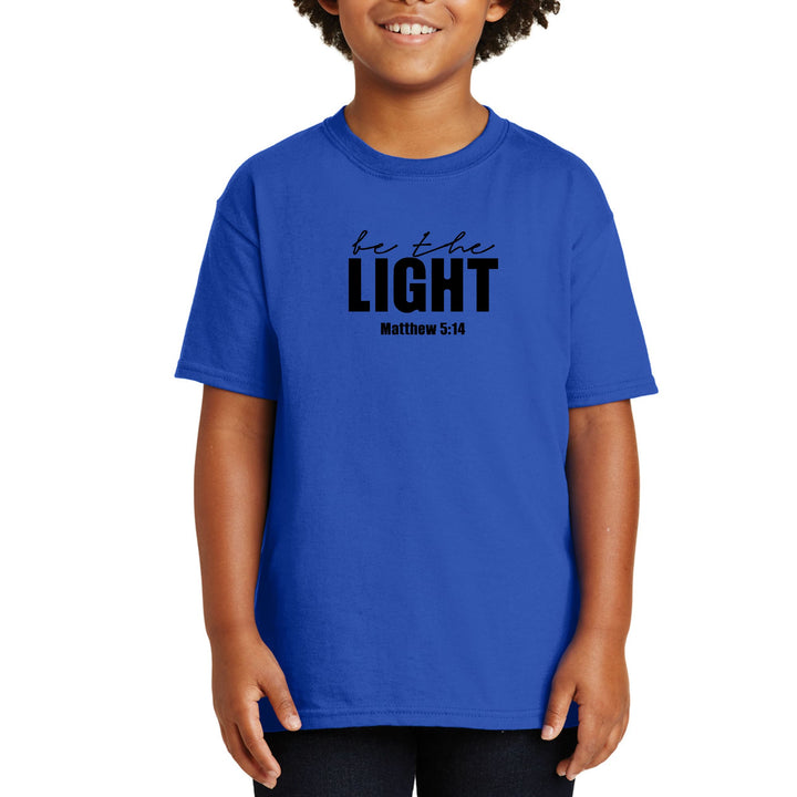 Youth Short Sleeve Graphic T-shirt be the Light Inspirational Art