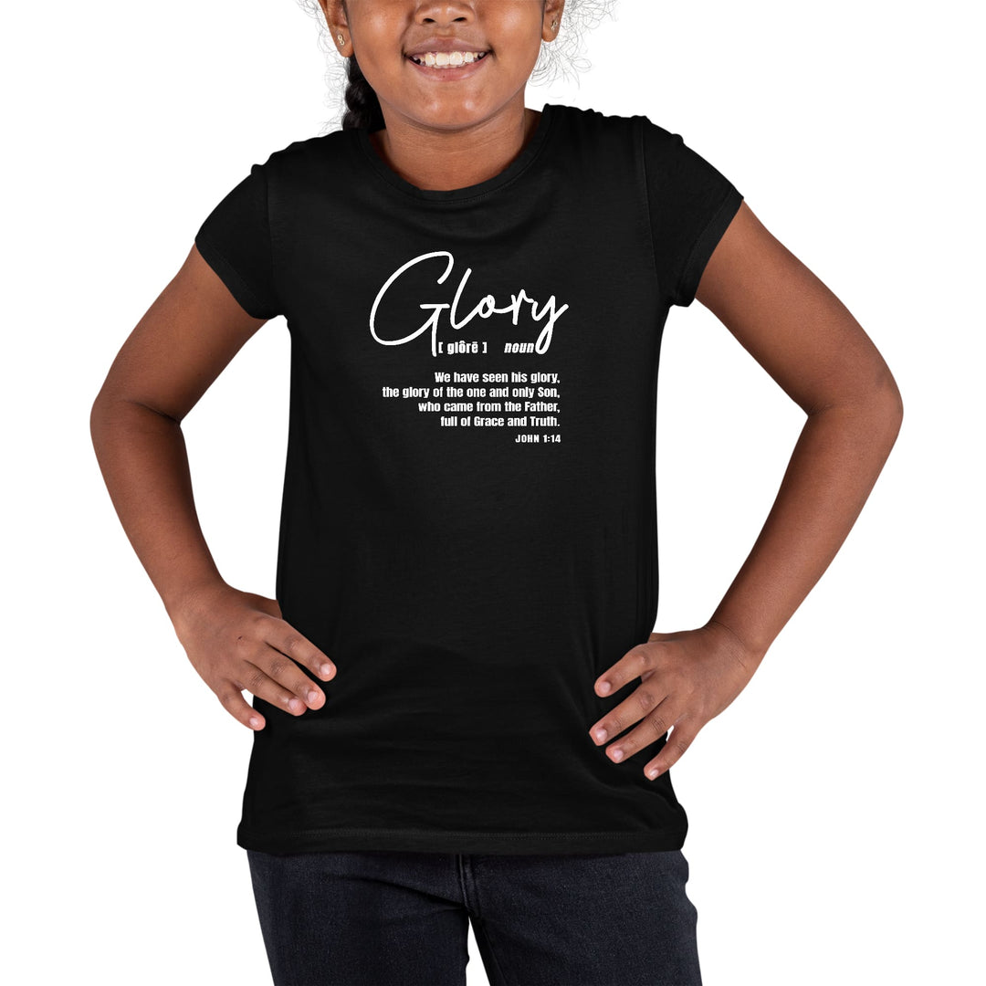 Youth Short Sleeve Graphic T-shirt Glory - Christian Inspiration - Girls