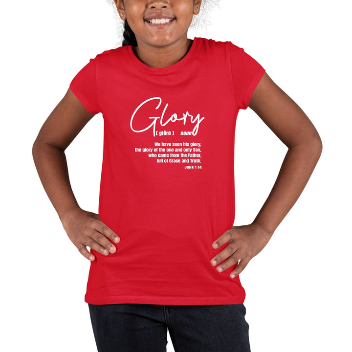 Youth Short Sleeve Graphic T-shirt Glory - Christian Inspiration - Girls