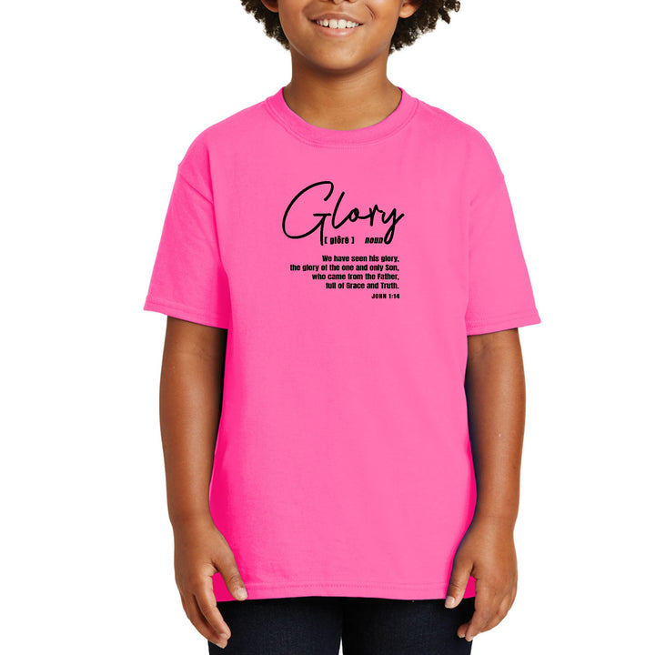 Youth Short Sleeve Graphic T-shirt Glory - Christian Inspiration, - Youth