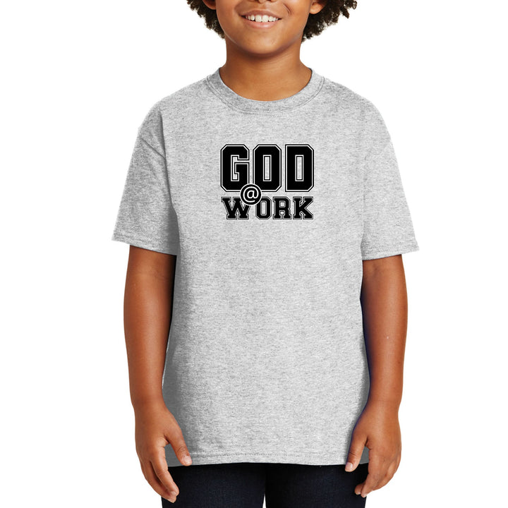 Youth Short Sleeve Graphic T-shirt God @ Work Print - Youth | T-Shirts