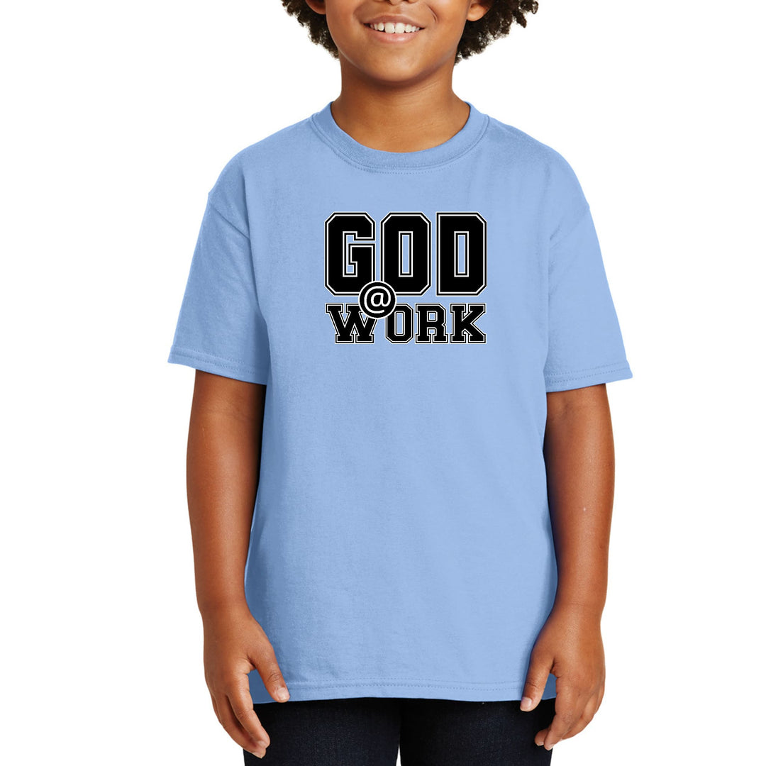 Youth Short Sleeve Graphic T-shirt God @ Work Print - Youth | T-Shirts