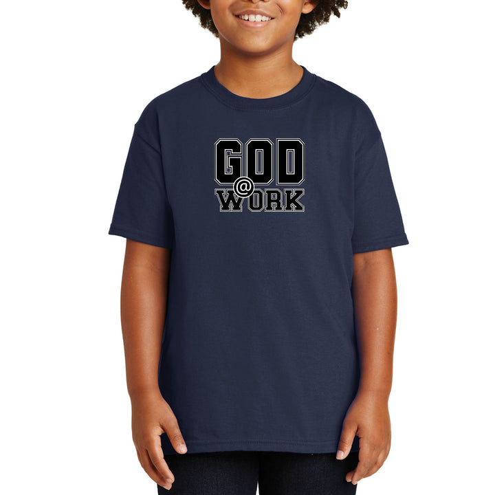 Youth Short Sleeve Graphic T-shirt God @ Work Print - Youth | T-Shirts