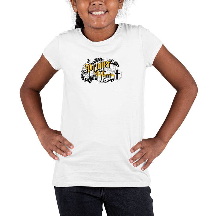 Youth Short Sleeve Graphic T-shirt Prayer Warrior Victorian Style - Girls