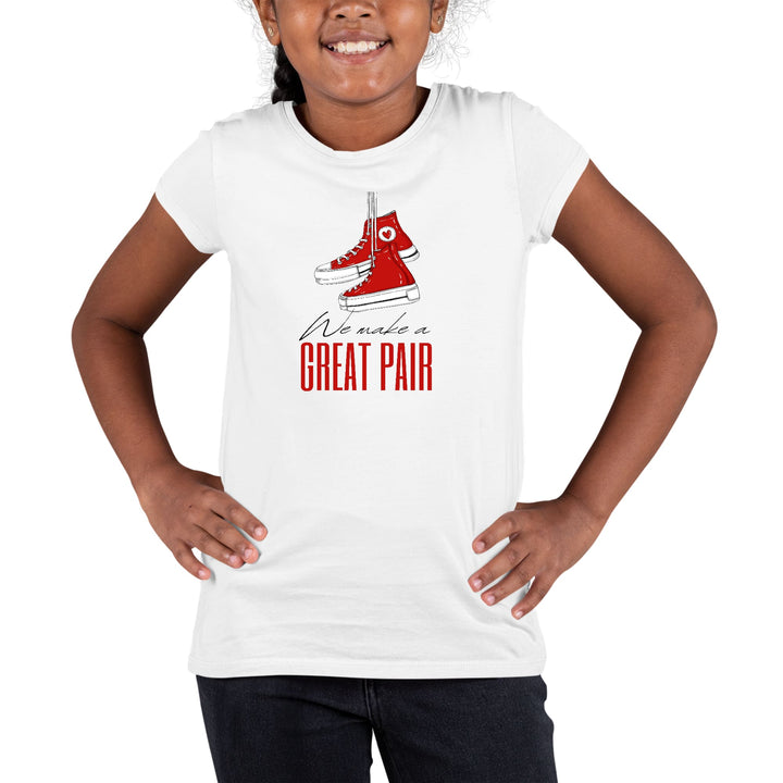 Youth Short Sleeve Graphic T-shirt Say it Soul we Make a Great Pair - Girls