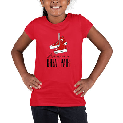 Youth Short Sleeve Graphic T-shirt Say It Soul We Make a Great Pair, - Girls
