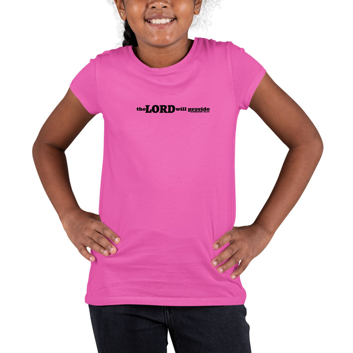Youth Short Sleeve Graphic T-shirt the Lord will Provide Print - Girls/T-Shirts