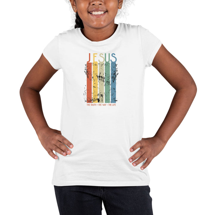 Youth Short Sleeve Graphic T-shirt the Truth the Way the Life - Girls | T-Shirts