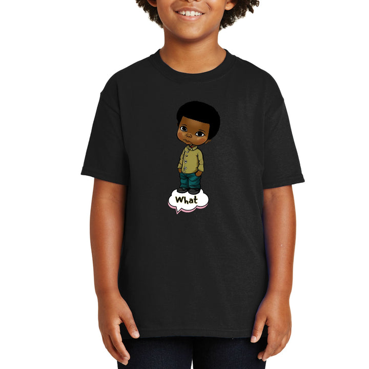 Youth Short Sleeve Graphic T-shirt What African American Boy - Youth | T-Shirts