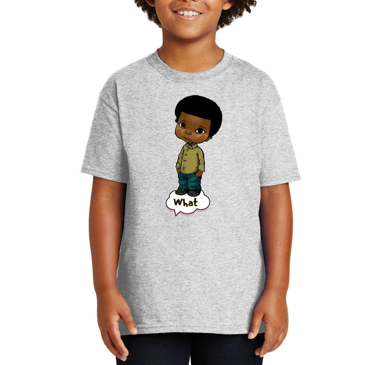 Youth Short Sleeve Graphic T-shirt What African American Boy - Youth | T-Shirts