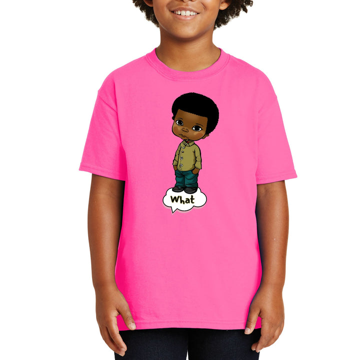 Youth Short Sleeve Graphic T-shirt What African American Boy - Youth | T-Shirts