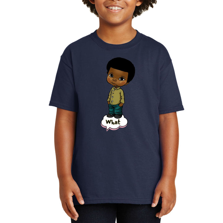 Youth Short Sleeve Graphic T-shirt What African American Boy - Youth | T-Shirts