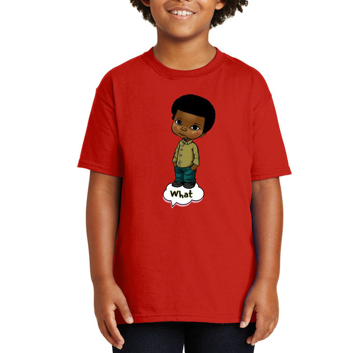 Youth Short Sleeve Graphic T-shirt What African American Boy - Youth | T-Shirts