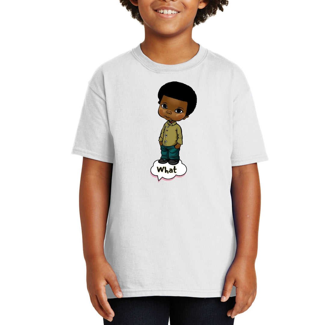 Youth Short Sleeve Graphic T-shirt What African American Boy - Youth | T-Shirts