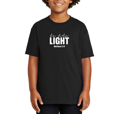 Youth Short Sleeve T-shirt Be The Light Inspirational Art Illustration - Youth