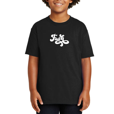 Youth Short Sleeve T-shirt Faith Script Illustration - Youth | T-Shirts