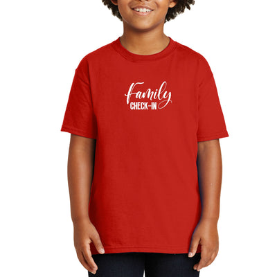 Youth Short Sleeve T-shirt Family Check-in Illustration - Youth | T-Shirts