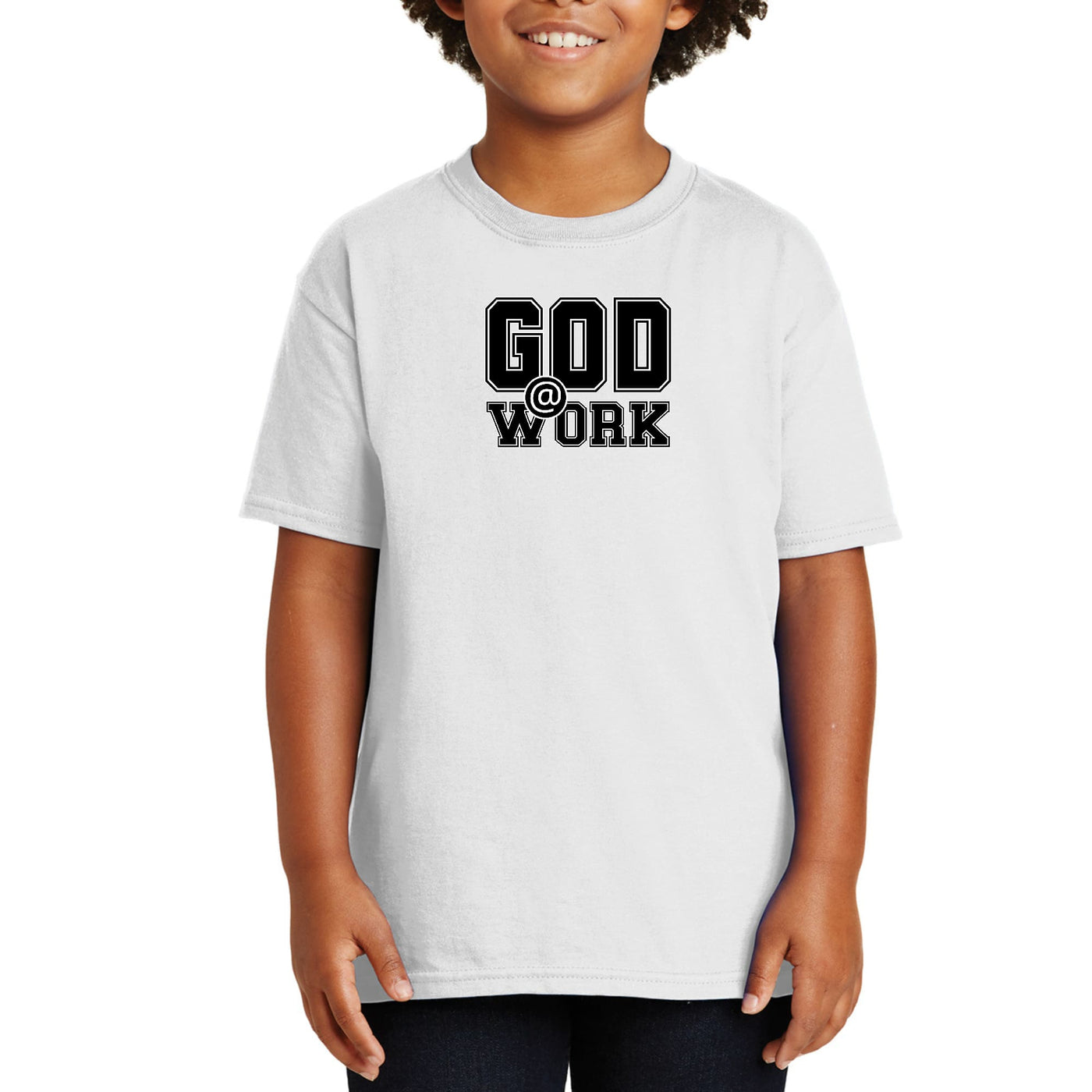 Youth Short Sleeve T-shirt God @ Work Print - Youth | T-Shirts