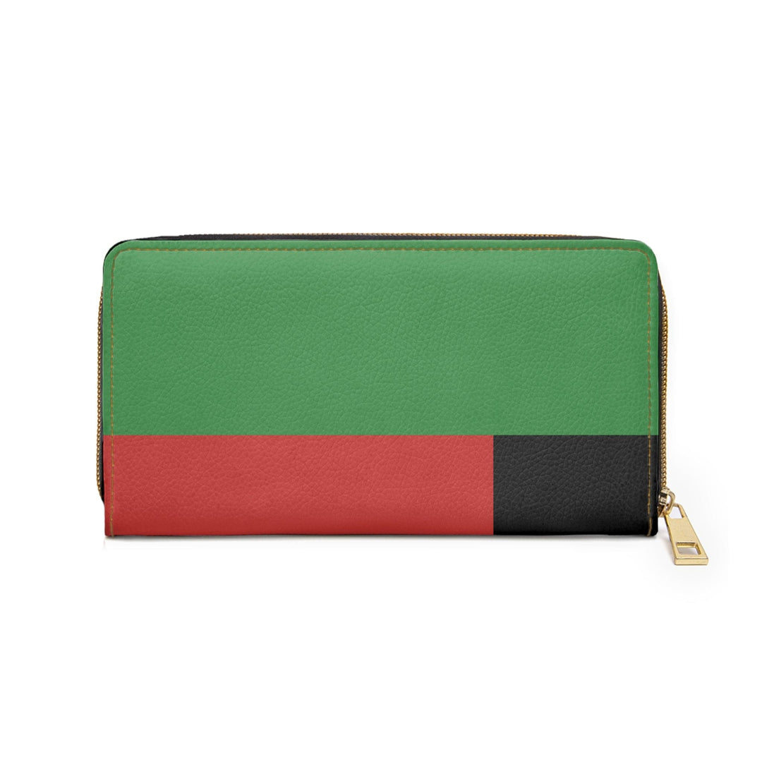 Zipper Wallet Black Red Green Stripped - Bags | Zipper Wallets