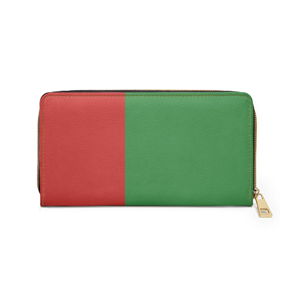 Zipper Wallet Black Red Green Stripped - Bags | Zipper Wallets