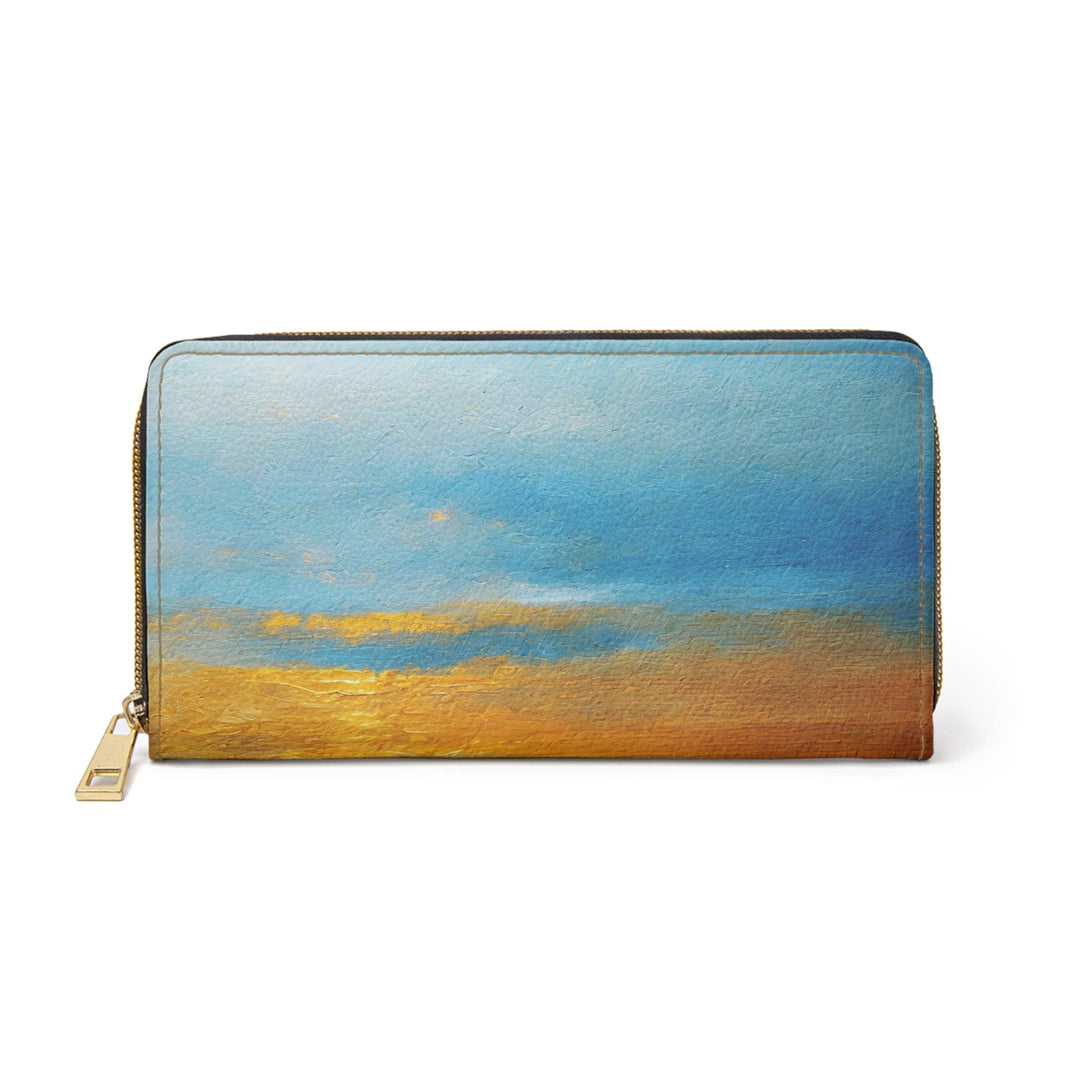 Zipper Wallet Blue Ocean Golden Sunset Print - Bags | Zipper Wallets