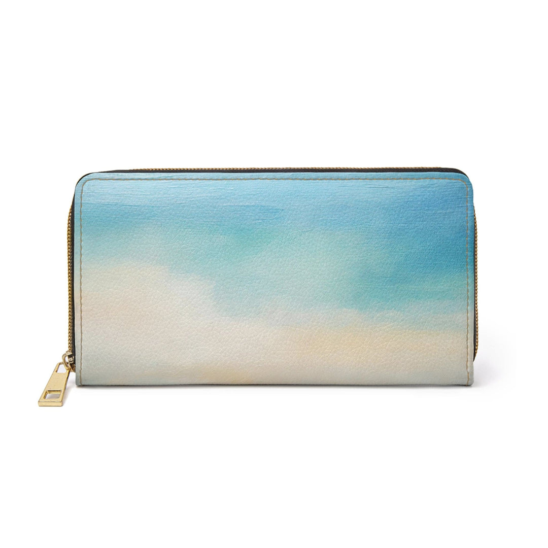 Zipper Wallet Blue Ocean Golden Sunset Print - Bags | Zipper Wallets