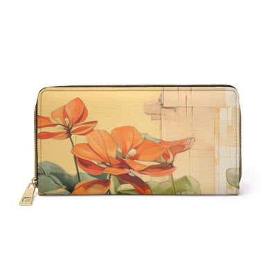 Zipper Wallet Earthy Rustic Potted Plants Print - Accessories