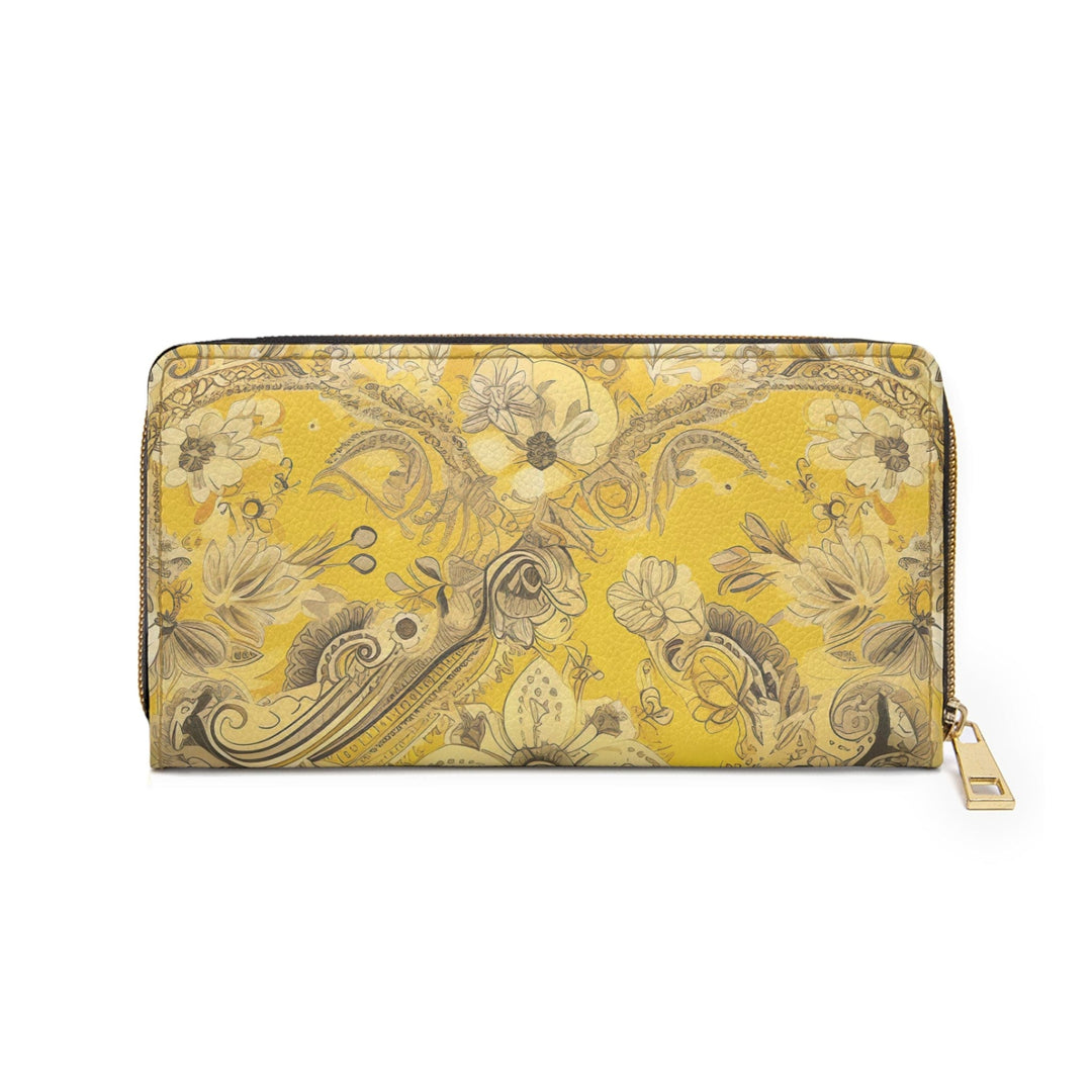 Zipper Wallet Floral Yellow Bandanna Print - Bags | Zipper Wallets