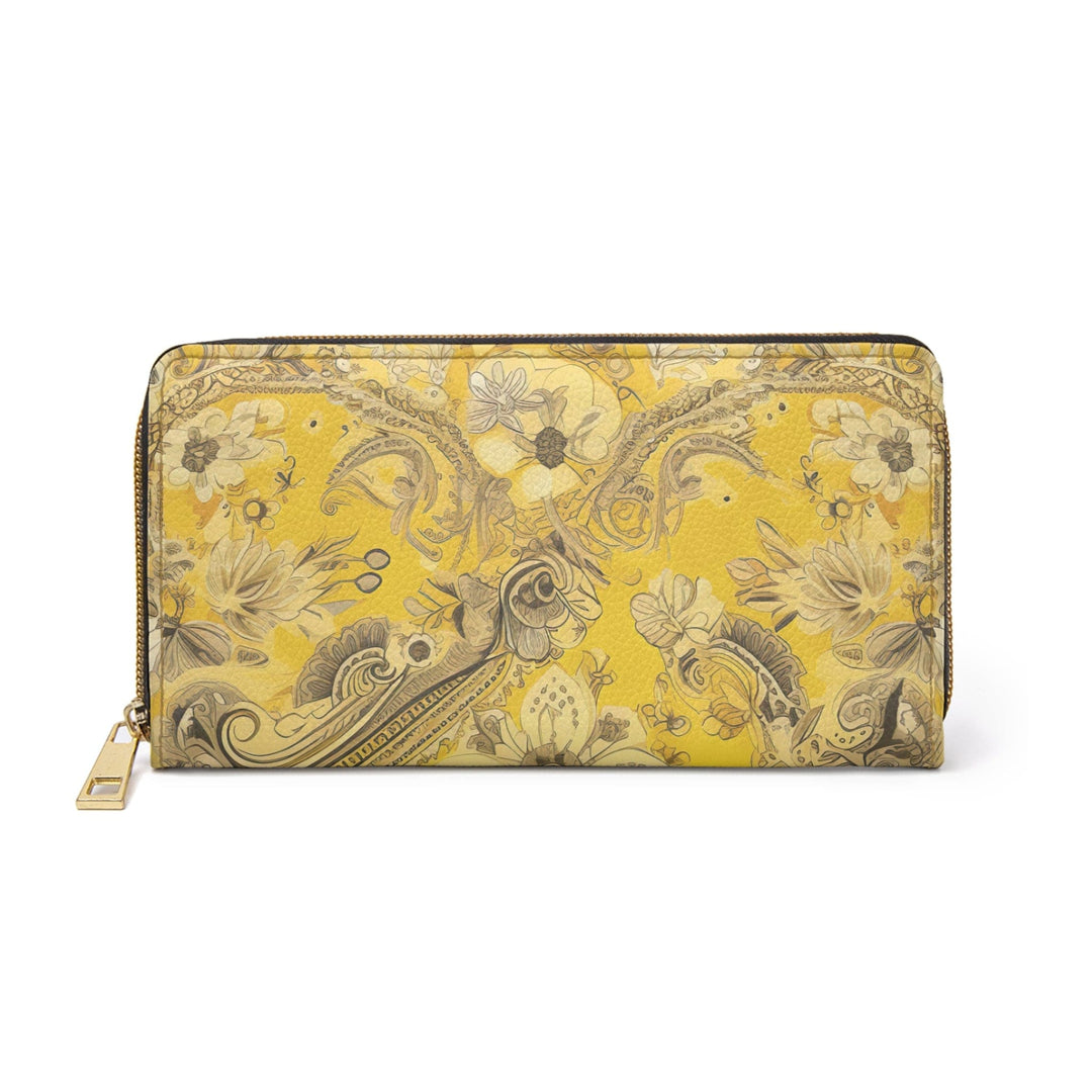 Zipper Wallet Floral Yellow Bandanna Print - Bags | Zipper Wallets