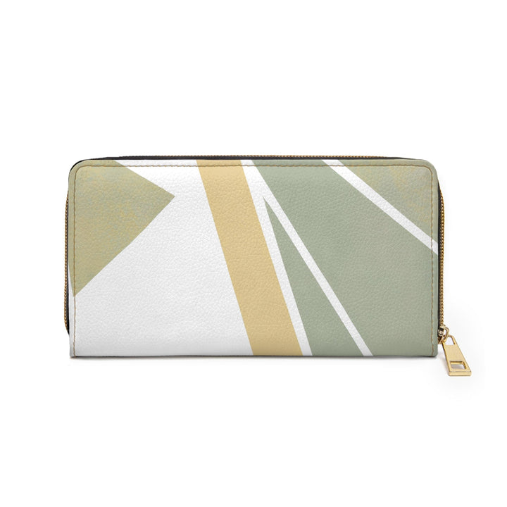 Zipper Wallet Green Abstract Geometric Pattern - Bags | Zipper Wallets