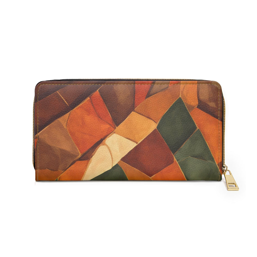 Zipper Wallet Rustic Red Abstract Pattern - Bags | Zipper Wallets