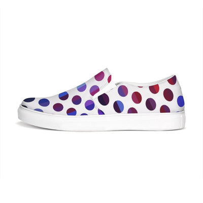 Athletic Sneakers Low Cut Polka Dot Canvas Slip-on Sports Shoes - Womens