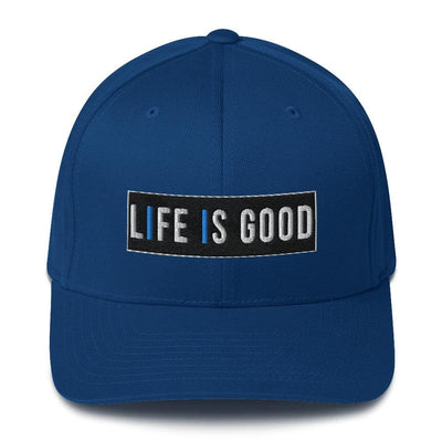 Baseball Hat - Life Is Good Print / Embroidered Twill Flexfit Cap