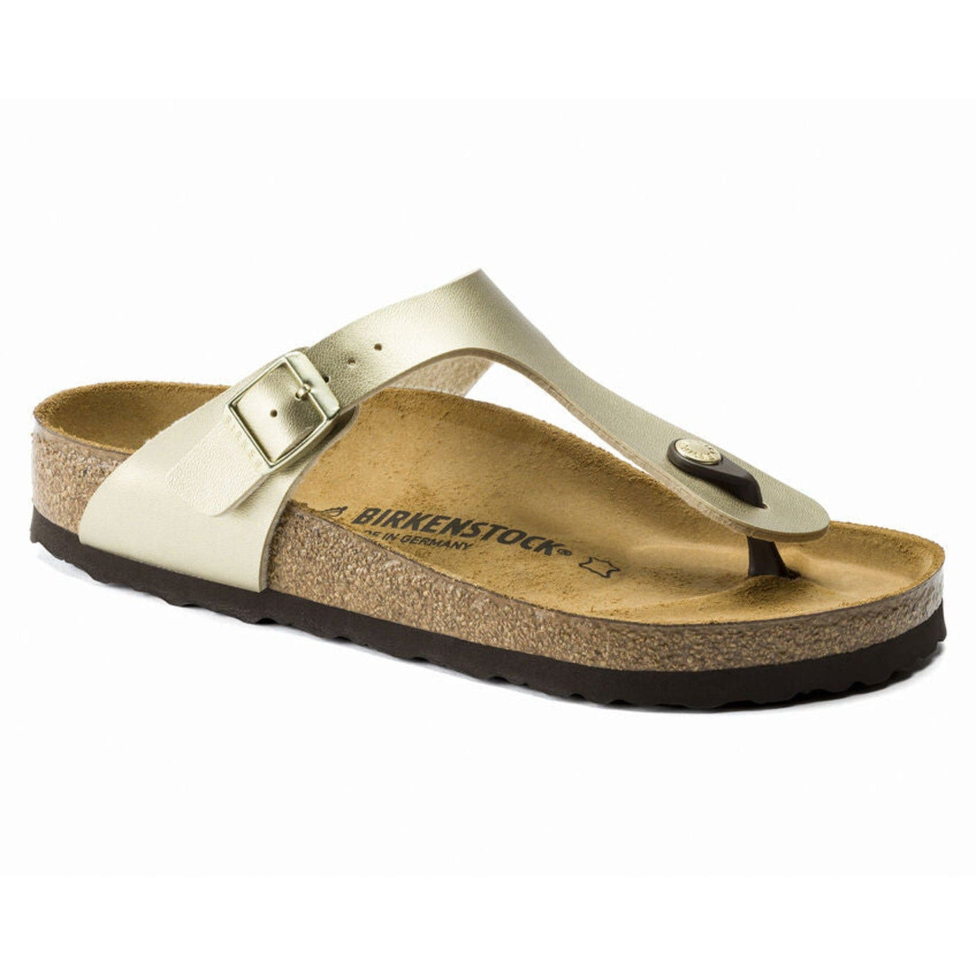 Birkenstock Womens Sandals Slip-on Flip-flop Shoes - Metallic Gold (size 8) -