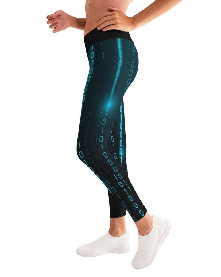 Blue Matrix Style Womens Leggings - Womens | Leggings