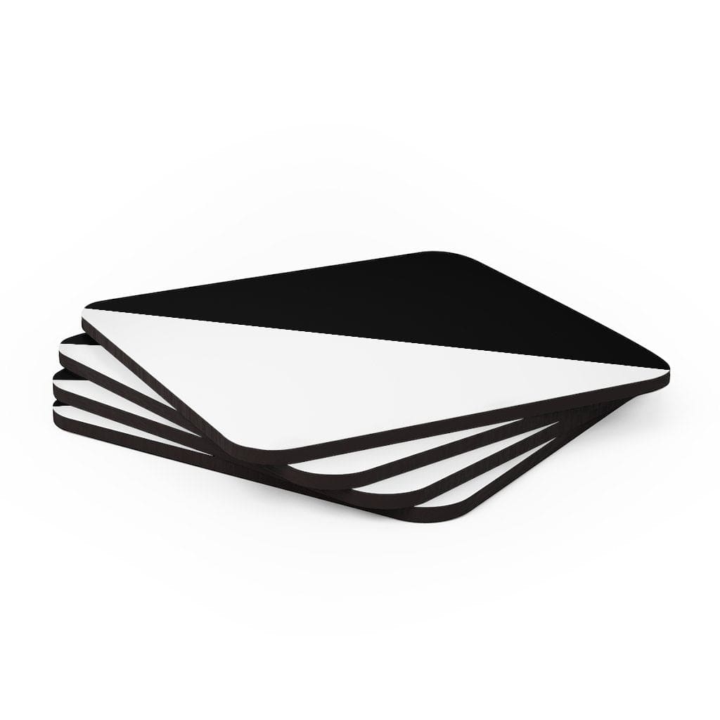 Corkwood Coaster 4 Piece Set Black & White Geometric Style Coasters