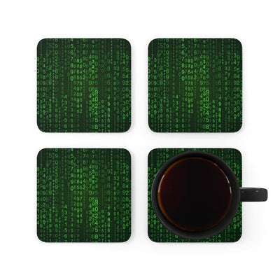 Corkwood Coaster 4 Piece Set Digital Code Style Coasters - Decorative | Coasters