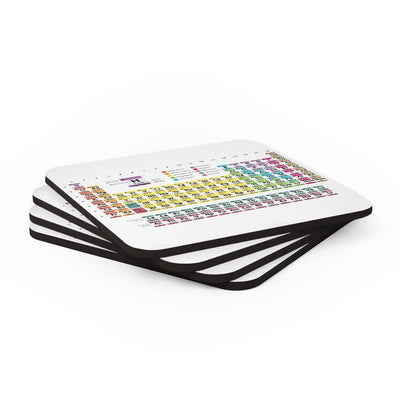 Corkwood Coaster 4 Piece Set Periodic Table Of The Elements - Decorative |