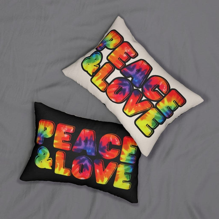 Decorative Lumbar Throw Pillow - Peace and Love - Decorative/Throw