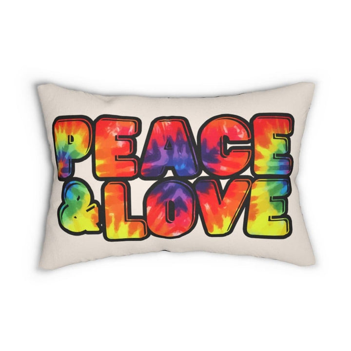Decorative Lumbar Throw Pillow - Peace and Love - Decorative/Throw
