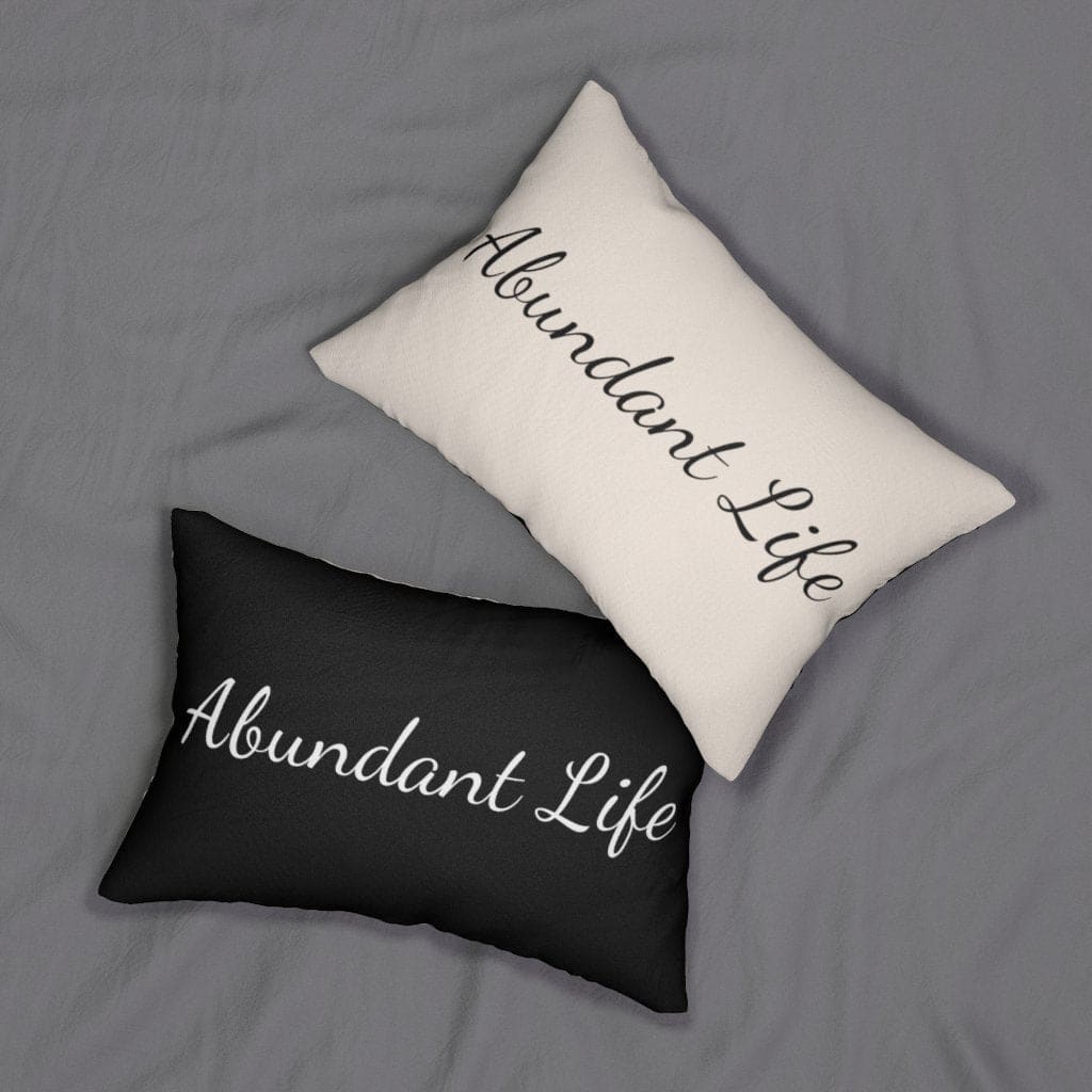 Decorative Throw Pillow - Double Sided Sofa Pillow / Abundant Life - Beige