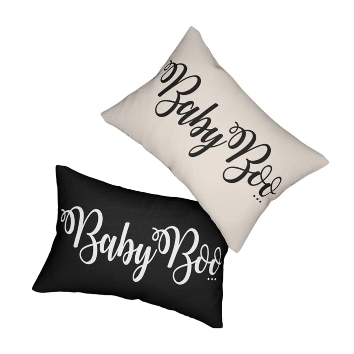 Decorative Lumbar Throw Pillow - Baby Boo - Black/beige - Decorative/Throw