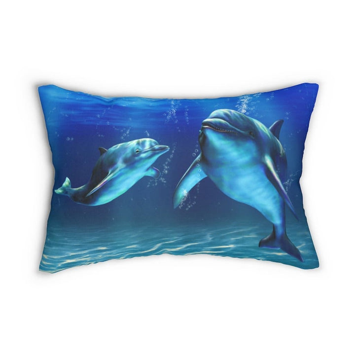 Decorative Lumbar Throw Pillow - Blue Dolphin - Decorative/Throw Pillows/Lumbar