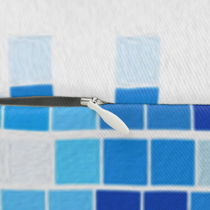 Decorative Lumbar Throw Pillow - Blue Squares - Decorative/Throw Pillows/Lumbar