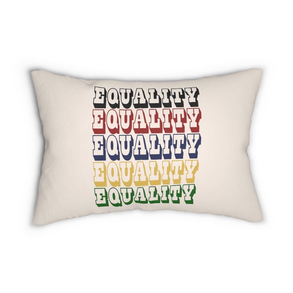Decorative Throw Pillow - Double Sided Sofa Pillow / Equality - Multicolor