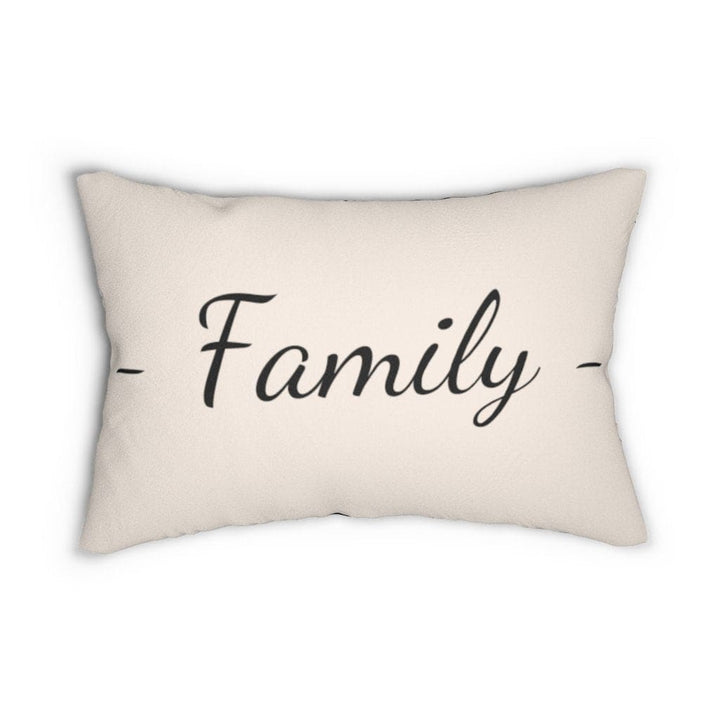 Decorative Lumbar Throw Pillow - Family - Beige Black - Decorative/Throw