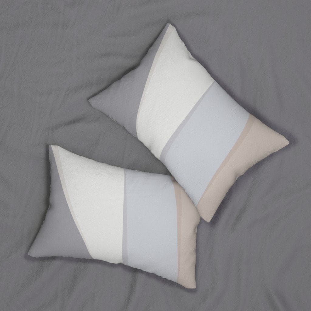 Decorative Throw Pillow - Double Sided Sofa Pillow / Geometric - Pink/grey