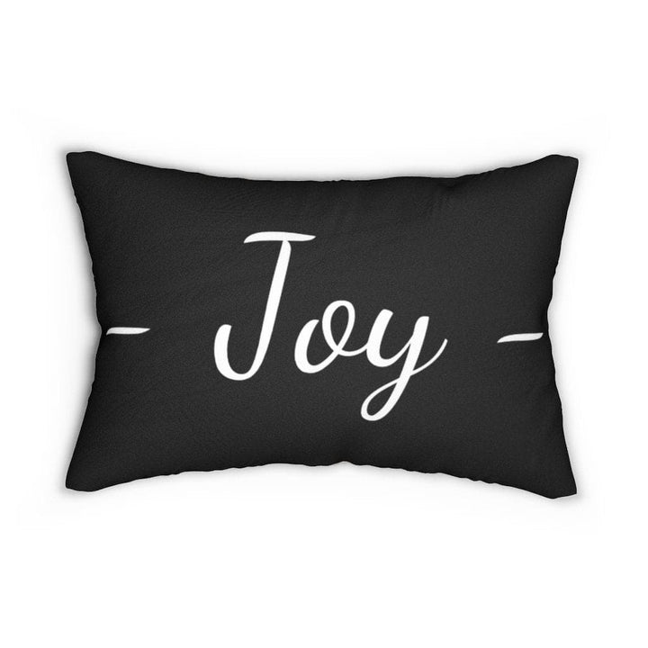 Decorative Lumbar Throw Pillow - Joy - Beige Black - Decorative/Throw